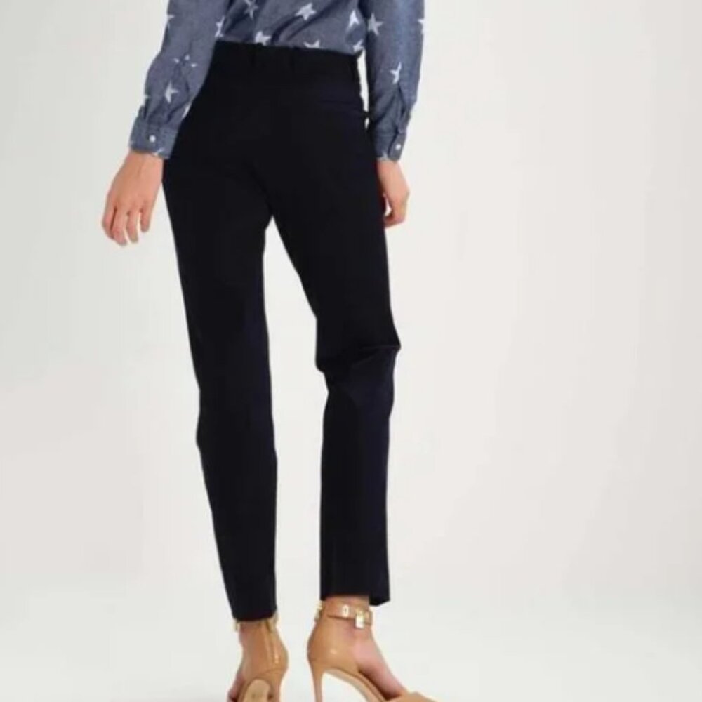 J. Crew Maddie Pant in two-way stretch cotton black sz 4 NWT